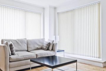 What are vertical blinds and what are some of the customization options